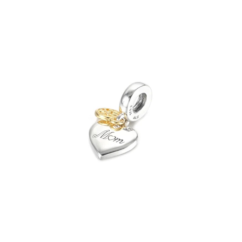 (imagem para) Charm Pendente Coracao Com Arvore Da Familia Em Dois Tons Pandora - 799366C00 - Visualizar 2