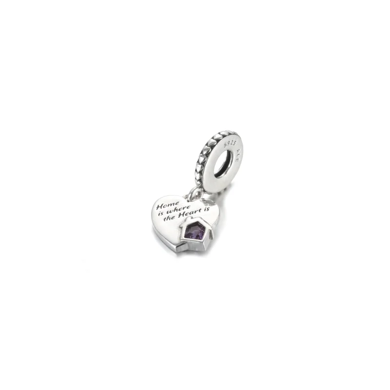 (imagem para) Charm Pendente De Coração Amo Meu Lar Pandora - 799324C01 - Visualizar 3