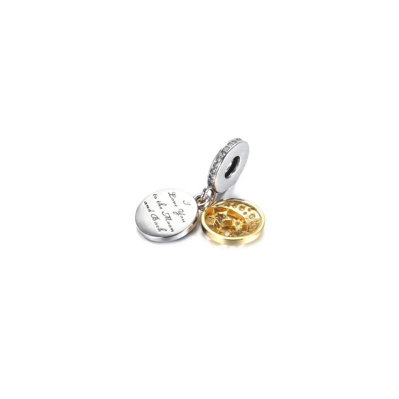 (imagem para) Charm Pendente Eu te amo para a Lua e De Volta Pandora - 761993C01 - Visualizar 3