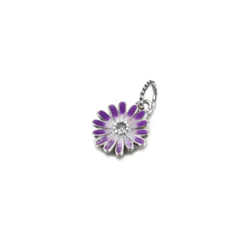 (imagem para) Charm Pendente Flor Margarida Roxa - 798771C01 - Visualizar 3