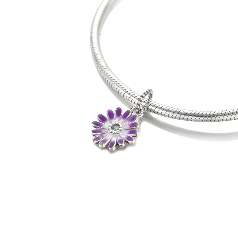 (imagem para) Charm Pendente Flor Margarida Roxa - 798771C01 - Visualizar 5