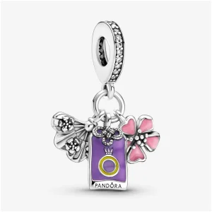 Charm Pendente Japonês Sakura, Omamori & Fan Pandora - 799326C01 (imagem para) Charm Pendente Japonês Sakura, Omamori & Fan Pandora - 799326C01