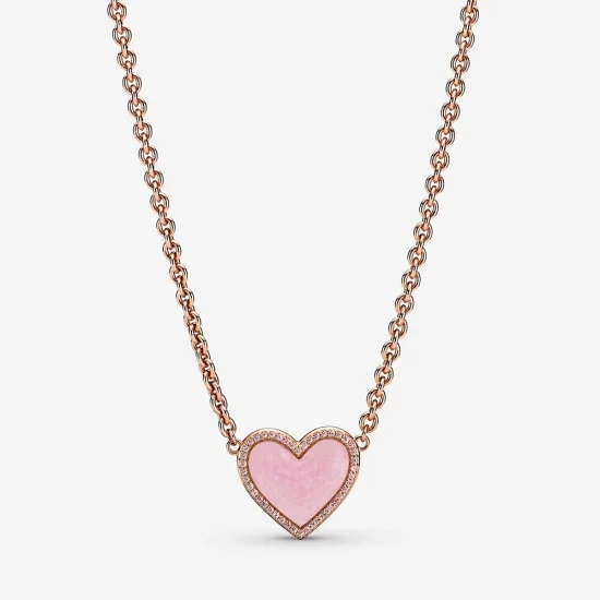 (imagem para) Colar Coração Rosa Espiral Pandora Rose™ - 389279C01