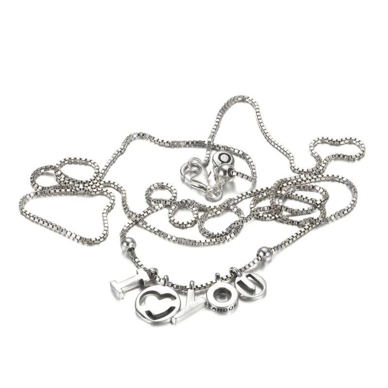 (imagem para) Colar Eu te amo Pandora - 396580-60 - Visualizar 3