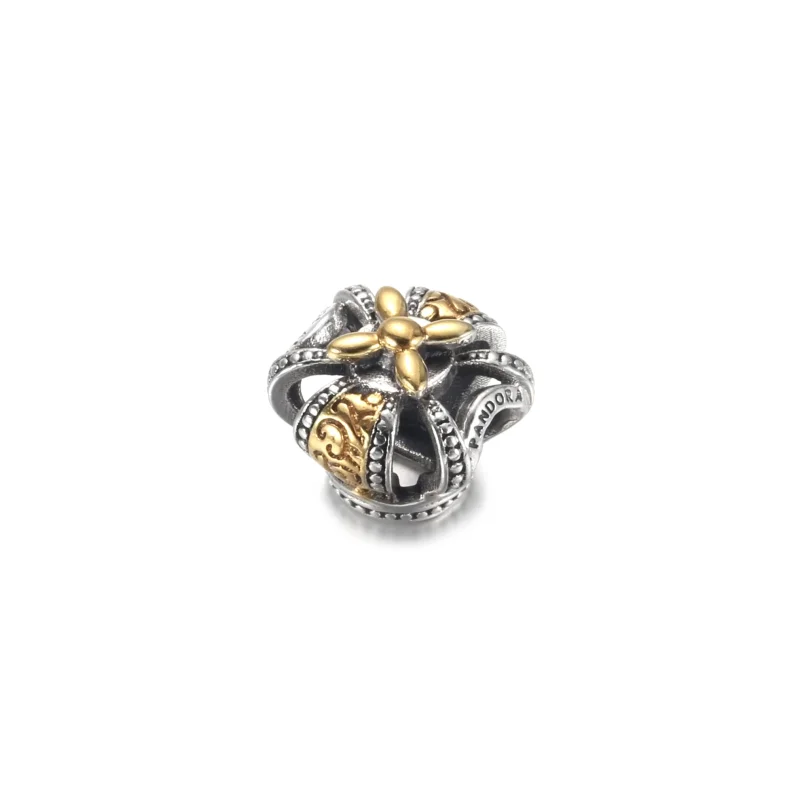 (imagem para) Conta Coroa Real, Prata e Ouro 14k Pandora - 799340C00 - Visualizar 2