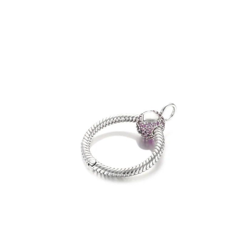 (imagem para) Pendente O Pandora Moments Pequeno Rosa Em Pavé - 399097C02 - Visualizar 4