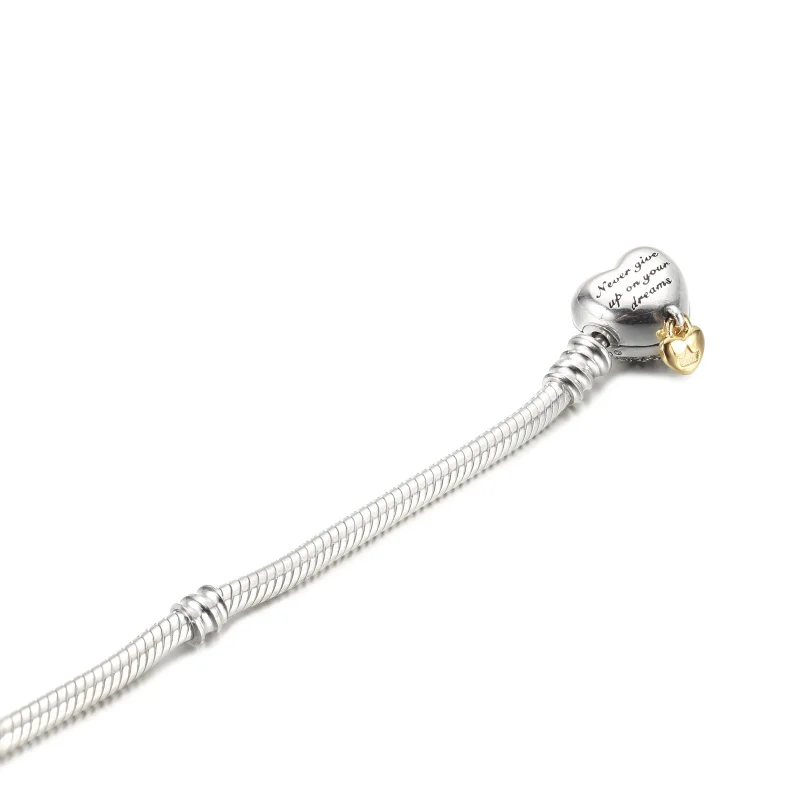 (imagem para) Bracelete Disney Princesa Pandora Moments Coração com Corrente Serpentina - 5695 - Visualizar 5