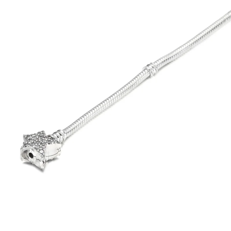 (imagem para) Bracelete Pandora Moments Corrente Cobra com Fivela Assimétrica de Estrela - 599 - Visualizar 4