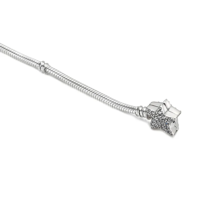 (imagem para) Bracelete Pandora Moments Corrente Cobra com Fivela Assimétrica de Estrela - 599 - Visualizar 5