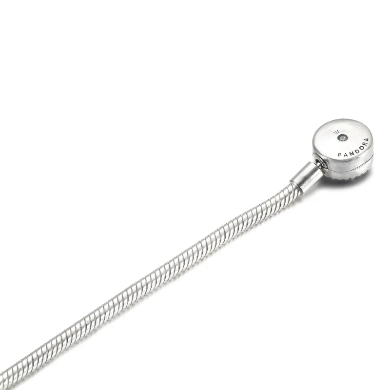 (imagem para) Bracelete Pandora Moments Halo Snake Chain - 590038C01 - Visualizar 5
