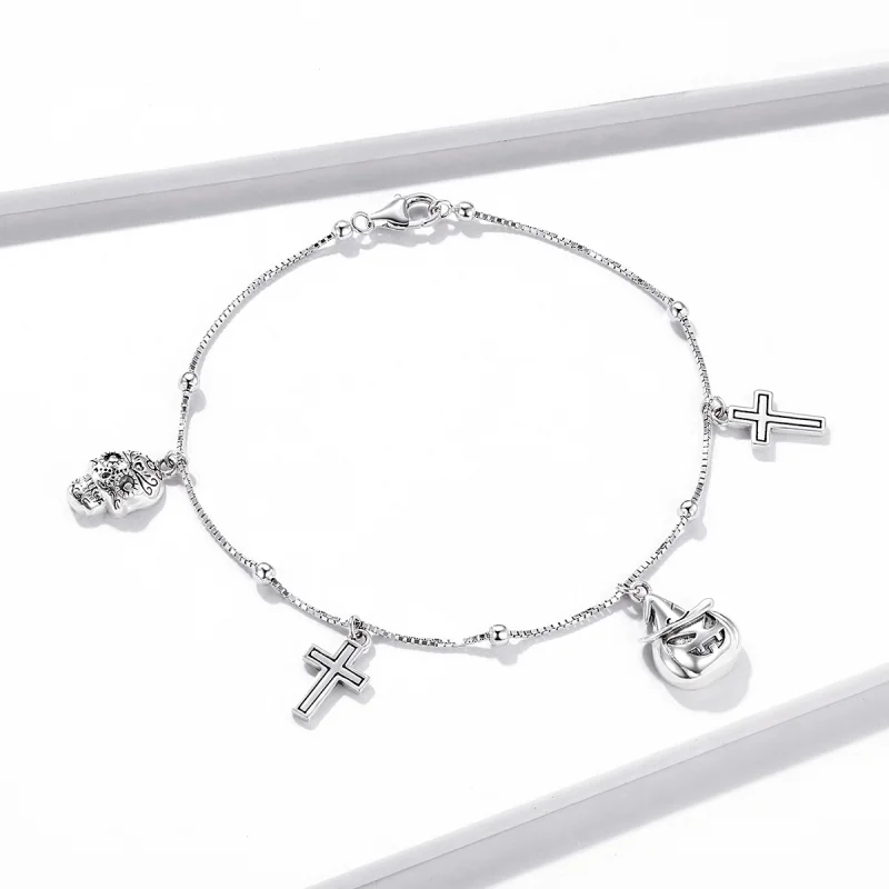 (imagem para) Bracelete Pandora Style Silver Happy Halloween - BSB051 - Visualizar 2