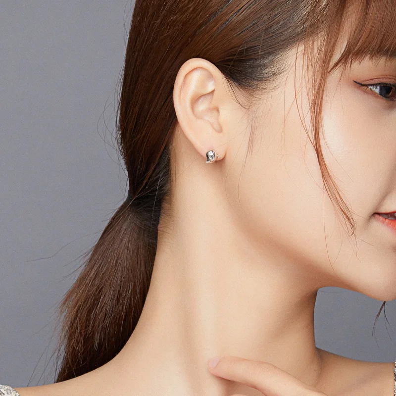 (imagem para) Brincos de Argola Fantasma do Diabinho em Prata Estilo Pandora - BSE421 - Visualizar 5