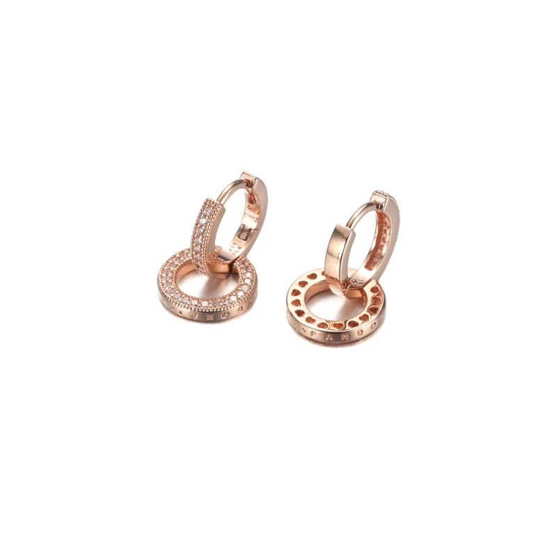 (imagem para) Brincos Duplos Sparkling com Argola - 289052C01 - Visualizar 3