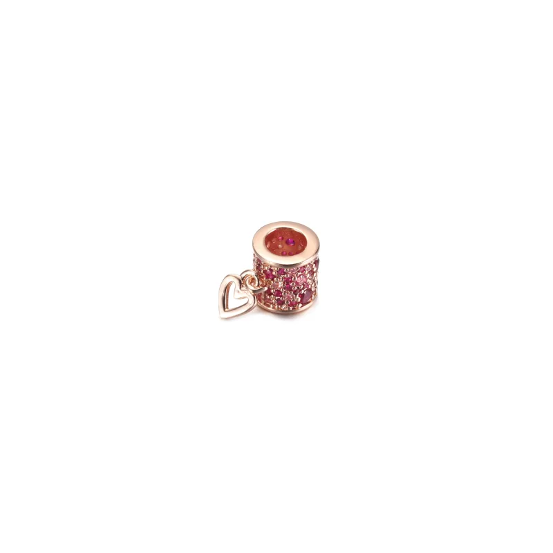 (imagem para) Charm Barril Coração Feito à Mão com Pavé PANDORA - 789548C01 - Visualizar 4