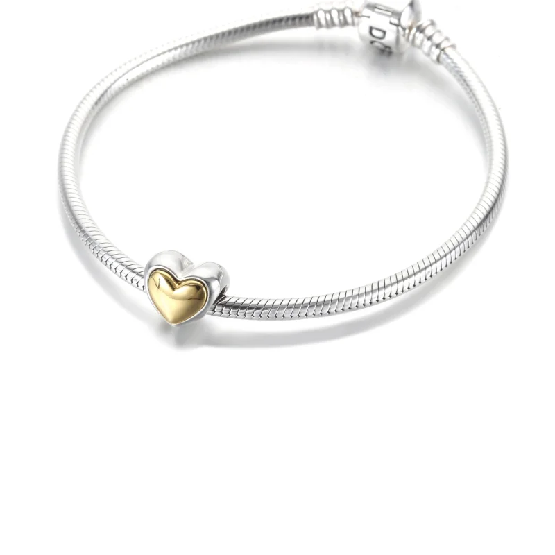 (imagem para) Charm Coração Dourado Abaulado PANDORA - 799415C00 - Visualizar 5