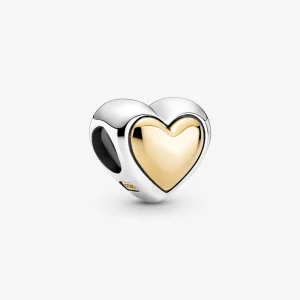 (imagem para) Charm Coração Dourado Abaulado PANDORA - 799415C00