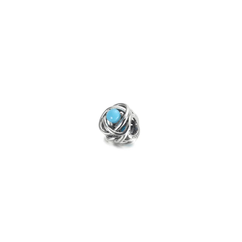 (imagem para) Charm Círculo da Eternidade em Turquesa Azul de Dezembro PANDORA - 790064C02 - Visualizar 2