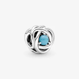 (imagem para) Charm Círculo da Eternidade em Turquesa Azul de Dezembro PANDORA - 790064C02