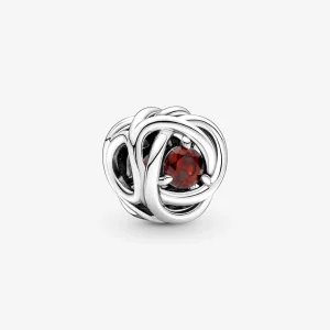 (imagem para) Charm Círculo Eterno Vermelho de Janeiro da PANDORA - 790065C06