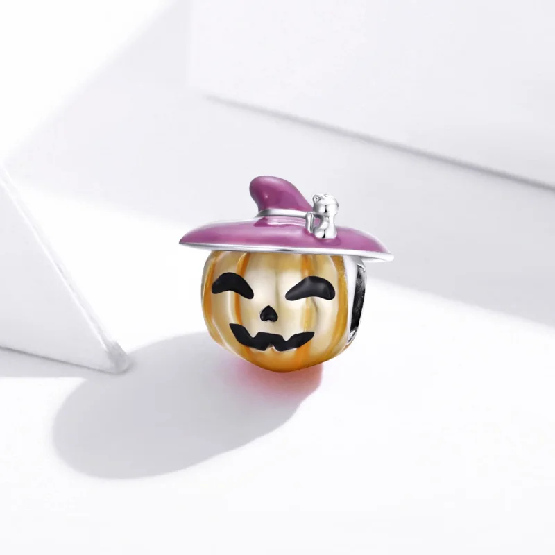 (imagem para) Charm de Abóboras de Halloween em Prata Estilo Pandora - BSC329 - Visualizar 2