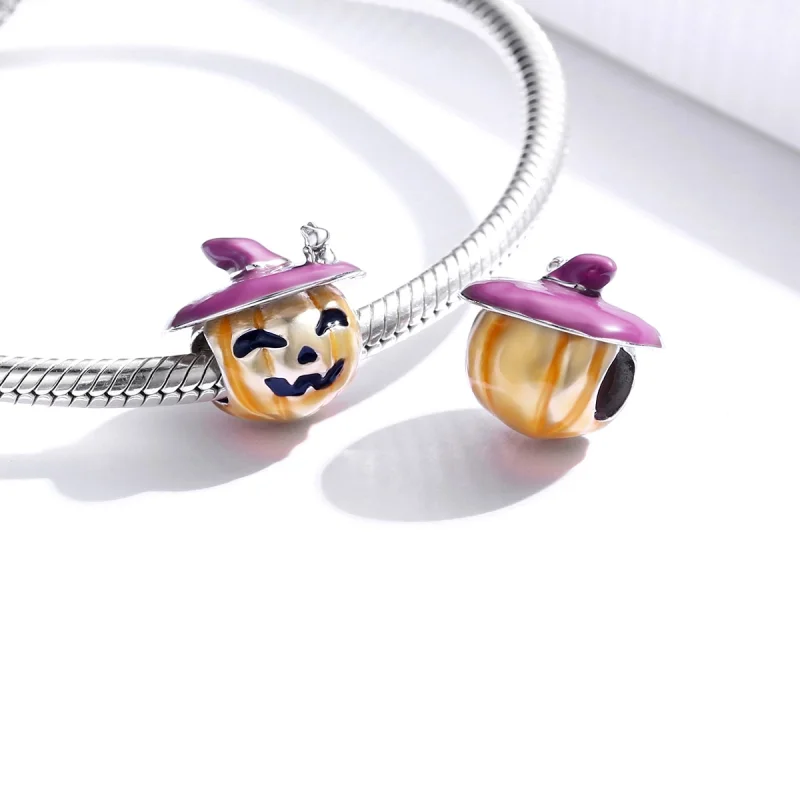 (imagem para) Charm de Abóboras de Halloween em Prata Estilo Pandora - BSC329 - Visualizar 4