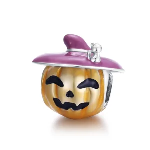 (imagem para) Charm de Abóboras de Halloween em Prata Estilo Pandora - BSC329