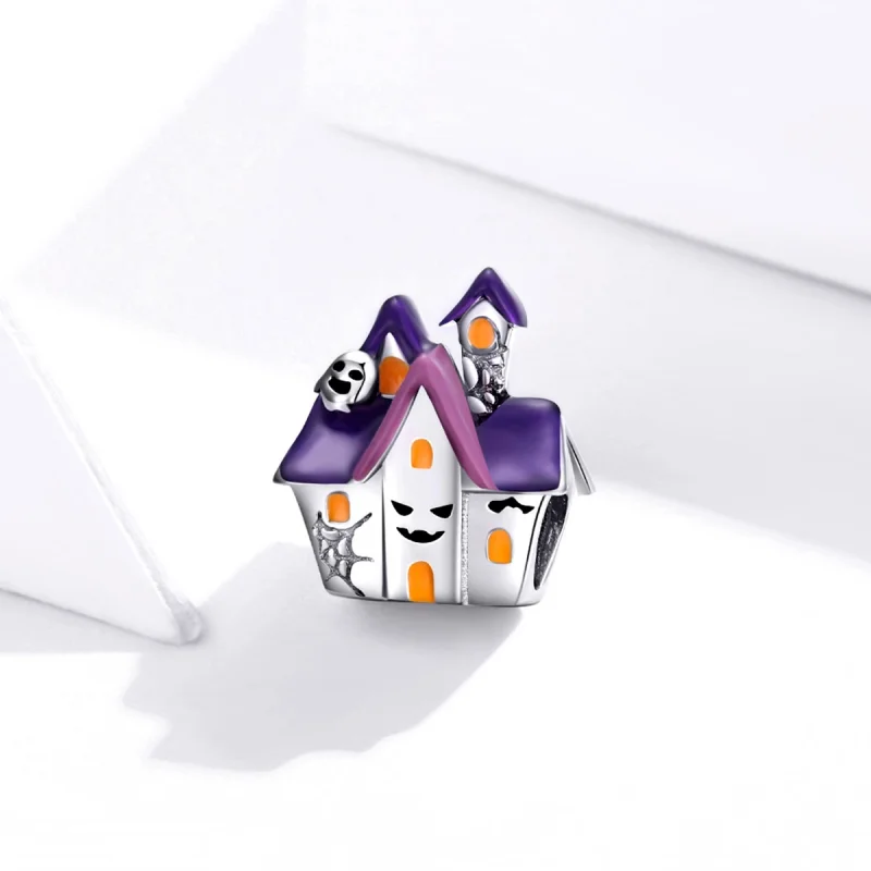 (imagem para) Charm de Casa Assombrada de Halloween em Prata Estilo Pandora - BSC324 - Visualizar 2