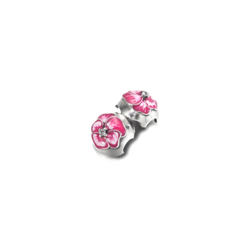 (imagem para) Charm de Fivela de Flor Amor-Perfeito Rosa PANDORA - 790772C01 - Visualizar 3