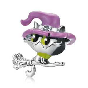 (imagem para) Charm de Gata Bruxa de Prata Estilo Pandora - SCC1956