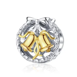 (imagem para) Charm de Sino de Natal em Prata Estilo Pandora - SCC1358
