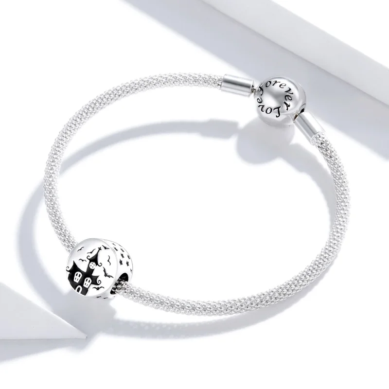 (imagem para) Charm do Castelo Assombrado em Prata Estilo Pandora - SCC1615 - Visualizar 3