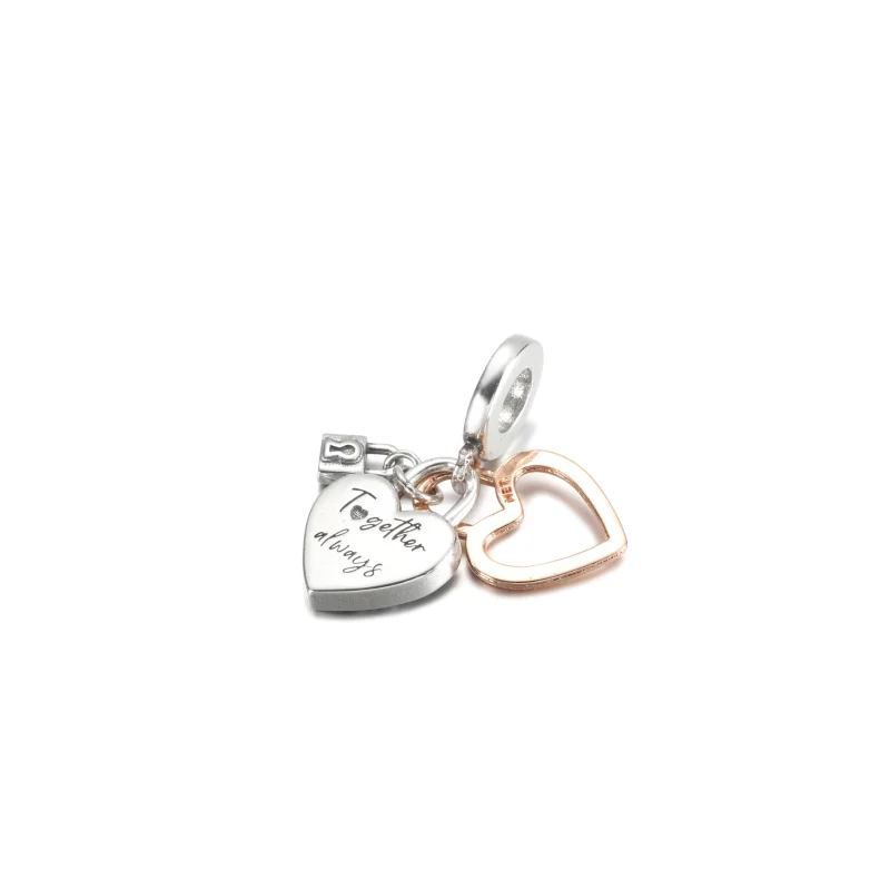 (imagem para) Charm Duplo Pingente Coração com Cadeado PANDORA - 780087C01 - Visualizar 3