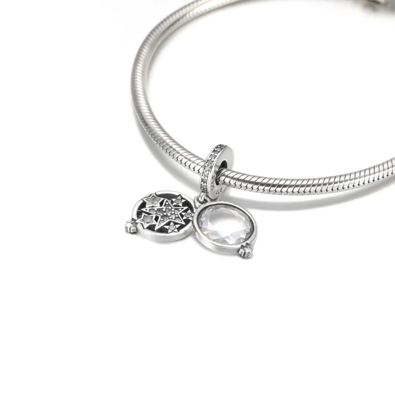 (imagem para) Charm Duplo Pingente Estrela Ampliada PANDORA - 799640C01 - Visualizar 5