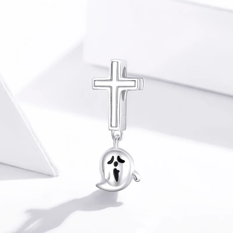 (imagem para) Charm Fantasma de Halloween em Prata Estilo Pandora - BSC328 - Visualizar 2