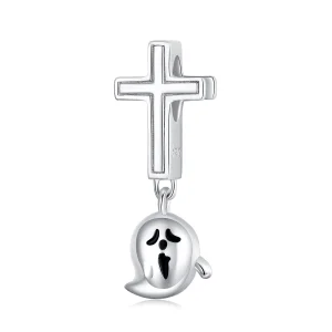 (imagem para) Charm Fantasma de Halloween em Prata Estilo Pandora - BSC328