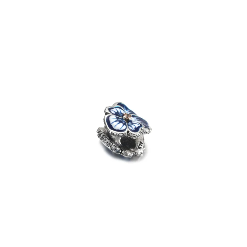 (imagem para) Charm Flor Amor-Perfeito Azul PANDORA - 790777C02 - Visualizar 3