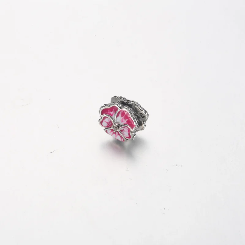 (imagem para) Charm Flor Amor-Perfeito Rosa PANDORA - 790777C01 - Visualizar 3