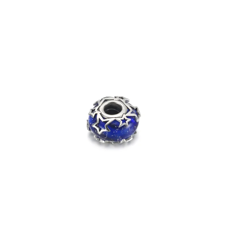 (imagem para) Charm Murano Galáxia Azul e Estrela PANDORA - 790015C00 - Visualizar 4