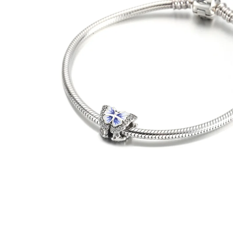 (imagem para) Charm PANDORA Borboleta Azul Cintilante - 790761C01 - Visualizar 5
