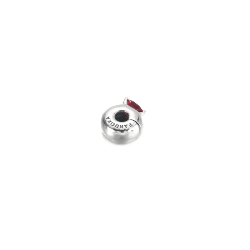 (imagem para) Charm PANDORA Coração Vermelho com Corte Solitário - 799203C01 - Visualizar 4