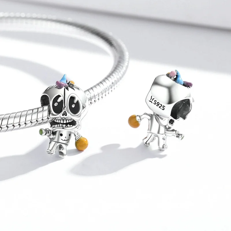 (imagem para) Charm Pandora Estilo Prata Caveira Halloween - SCC1955 - Visualizar 4
