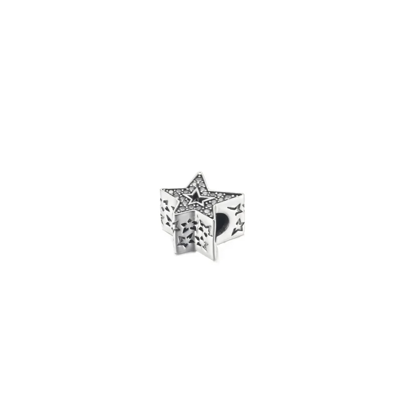 (imagem para) Charm PANDORA Estrela Assimétrica Cintilante - 790016C01 - Visualizar 2