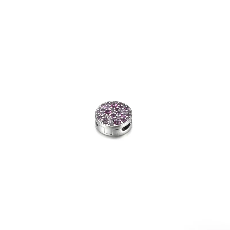 (imagem para) Charm PANDORA Pink Pavé Clip - 799362C01 - Visualizar 4