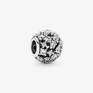 (imagem para) Charm Pandora Sparkling Round Vazado - 799225C01