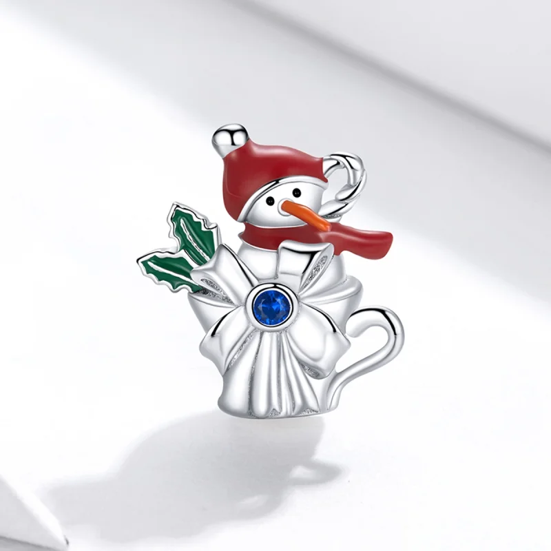 (imagem para) Charm Pandora Style Copo de Boneco de Neve em Prata - BSC373 - Visualizar 2