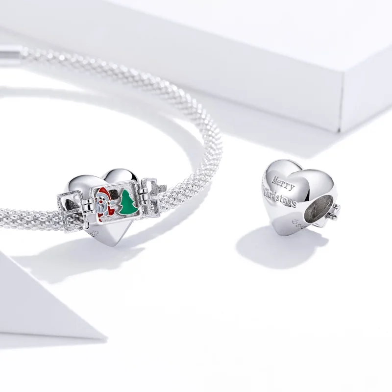 (imagem para) Charm Pandora Style Natalino de Prata - BSC376 - Visualizar 4