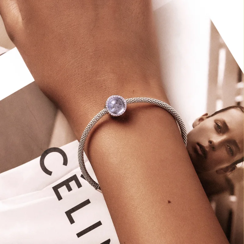 (imagem para) Charm Pandora Style Neve Prateada na Véspera de Natal - SCC2040 - Visualizar 5