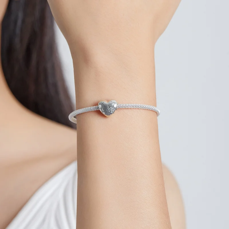 (imagem para) Charm Pandora Style Prata Love Flocos de Neve - SCC1982 - Visualizar 5