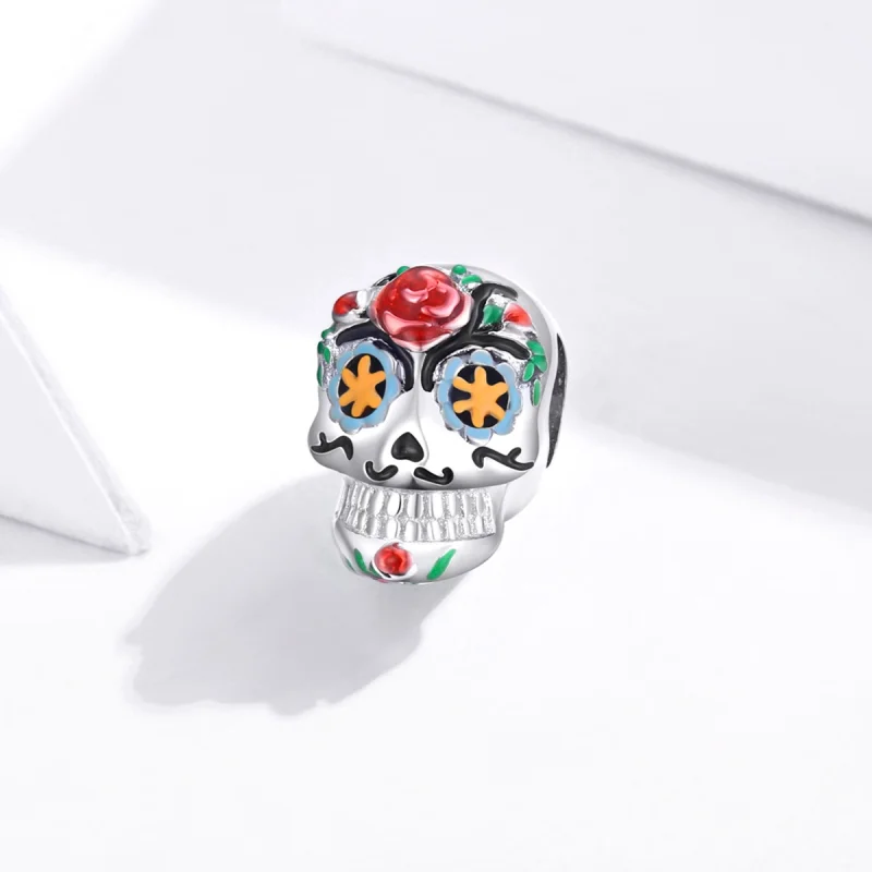 (imagem para) Charm Pandora Style Shine Caveira de Halloween - BSC326 - Visualizar 2