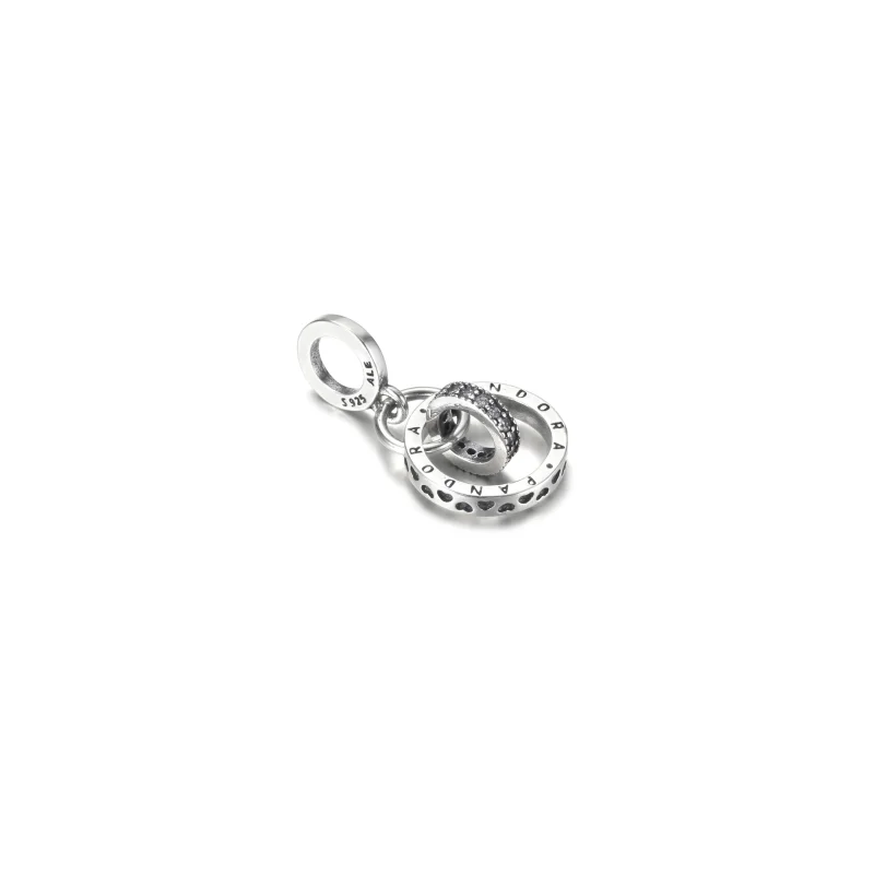 (imagem para) Charm Pingente com Logo Pandora em Círculos - 799490C01 - Visualizar 3